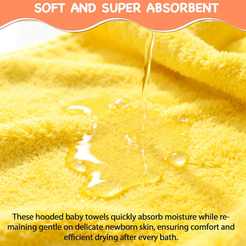 xpertwarm 4 Pack Baby Bath Supplies Baby Stuff for Newborn Infant Gifts Newborn Toddler Bath Supplies Hooded Baby