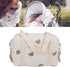 SUNGOOYUE Baby Stroller Storage Bag, Large Capacity Hanging Organizer with Zipper Pockets Cotton Stroller Bag for Mom