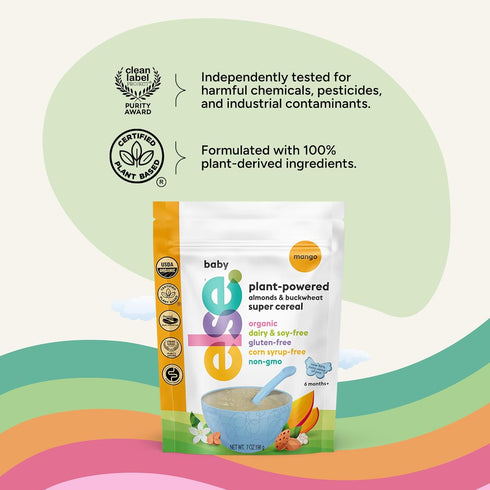 6 1 Pack) Else Nutrition Super Cereal For Babies mo+, Baby Cereal with Real Whole Plants, Nutritionally Balanced meal