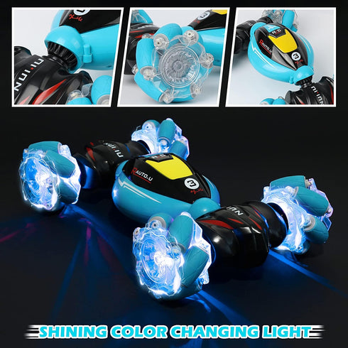 6-12 360 4WD 2.4Ghz 7 8 9 10 11 DDAI RC Cars Gesture Sensing Stunt Car - Best Gifts for Boys Year Old Rotating Remote
