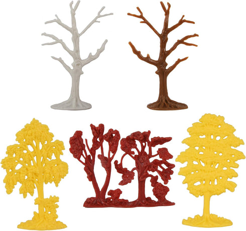 BMC CTS Fall Woodland Forest Trees - 8pc Plastic Diorama Accessories Playset