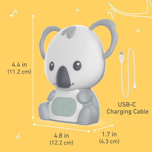 Pure Enrichment PureBaby Hanging Koala Sound Machine - Portable Travel Sleep Aid/Night Light & Detachable Hanging Ring