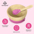 Set 4 5.7" 3" 5.7" Abiie Octopod Bamboo Baby Bowl for Months and Up Mess-Free High Chair Suction Bowl with Spoon