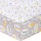 Sammy & Lou Jungle Pals 2-Pack Microfiber Fitted Crib Sheet Set, Fits