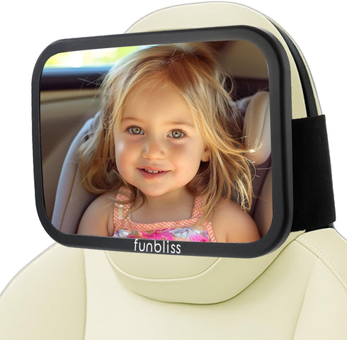 Funbliss Baby Car Mirror for Fixed Headrest, Compatible with Tesla Car Mirror