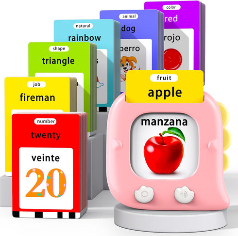 Kidzdo 520 Bilingual Spanish English Talking Flash Cards, Easter Birthday Gifts for