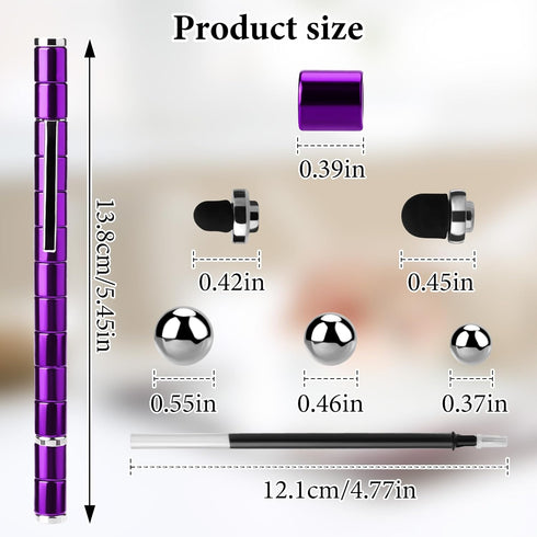 SUKIPIN Magnetic Fidget Pen, Magnetic Fidget Pens for Adults, Purple Magnet Pen for Valentines Day Gifts, Easter Basket