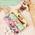Set DRESHOW BQUBO Floral Swaddles for Baby Girl Newborn Receiving Blanket with Bow Hat Mittens Wooden Birth