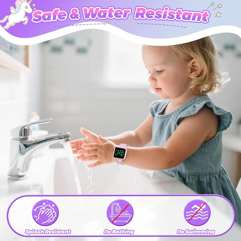 Etuwoe 1 2 3 4 5 Potty Training Watch and Board Book for Toddler Girls: Adjustable Volume Potty Watches for Kids Water