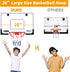 Upgrade Basketball Hoop Set - Extra Large 26" x 17" Pro Indoor Hoop for Door & Wall, Includes 2 Balls and Complete