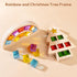 Set 24 3-6 Woodtoe Wooden Building Blocks for Kids, Rainbow & Christmas Tree Wood Frame - PCS Acrylic Gem Cubes
