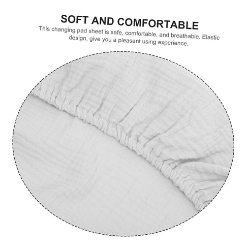 LIFKOME 2-Pack Washable Baby Changing Pad Covers Removable Soft Cotton Sheets for Diaper Changing Table Stretchy Fit