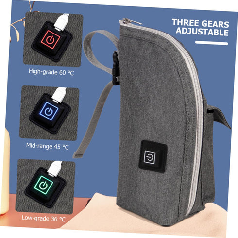 VICASKY Portable Travel Bottle Warmer for Baby Insulated Bottle Bag Constant Temperature Compatible for Breast Milk