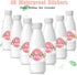 Zonon 48 Pieces Pink Baby Shower Water Bottle Labels, Floral Baby Shower Decorations Waterproof Stickers