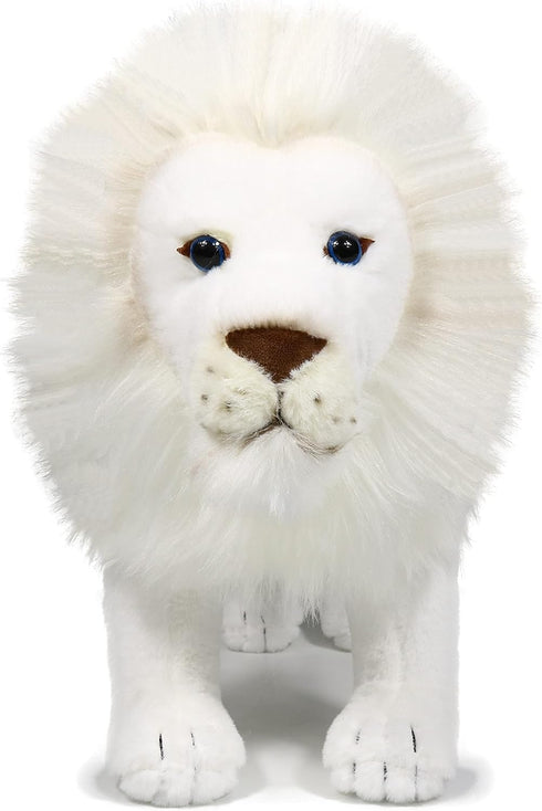 Ice King Bear White Lion Stuffed Animal, Lifelike Plush Toy, 12 Inches Length