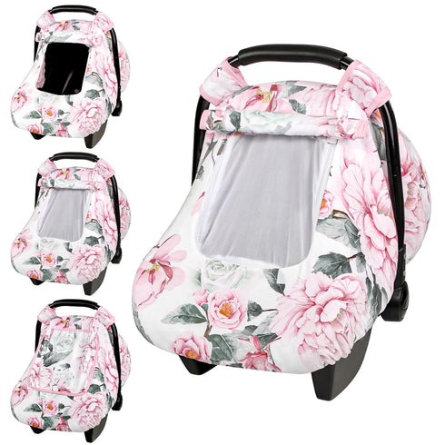 Pea Pod Car Seat Cover for Baby Girls, Floral Infant Car Seat