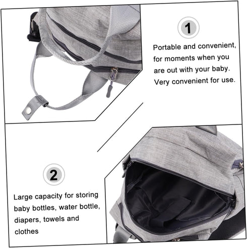 LIFKOME Backpack Outdoor Diaper Bag for Moms Portable Nappy Bag Stylish Design Great Organizer for Essentials
