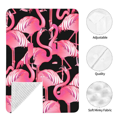 Zhbvncp Cute Flamingo Baby Car Seat Cover & Breastfeeding Nursing Cover - Breathable Stretch Fabric Multi-Use Nursing