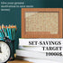 10000 Dollar Cash Target & Numbers Wooden Money Savings Box, Perfect Cash Saver & Gift for Friends (Dark Brown)