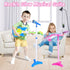 Set Set, deAO Kids Guitar and Microphone Play with Stand for Girls, Musical Guitar Play Adjustable Height Guitar Toys