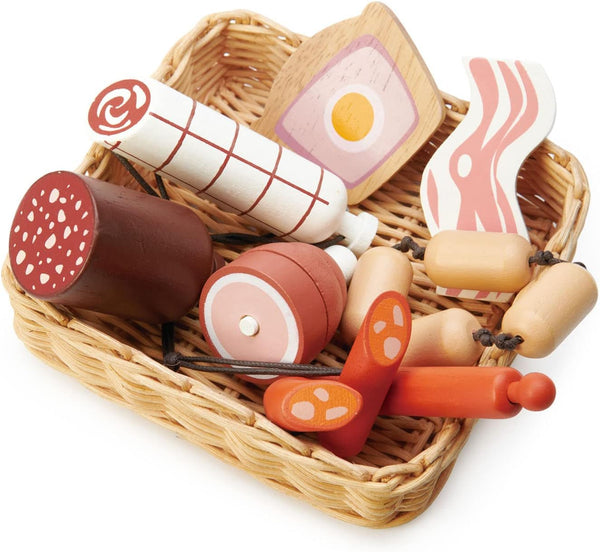 Tender Leaf Toys - Charcuterie Basket - Pretend Food Play Supermarket Shopping