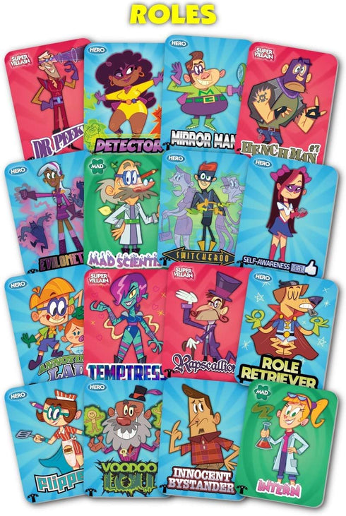 Bezier Games One Night Ultimate Super Villains, Family Friendly Party Game, Fun for Kids & Adults
