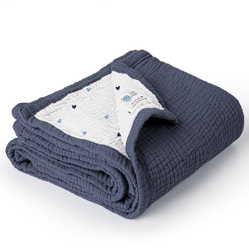 lulumoon Baby Blanket for Newborns: Muslin Swaddle for Receiving Neutral - Crib