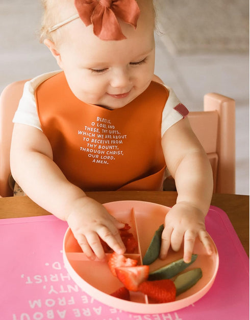 Adjustable Waterproof Baby Bibs - Heart Design for Mealtime