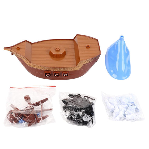 Desktop Pirate Boat Balance Game - Interactive ABS Toy Set for Kids Over 3 Years, 2 or More Players