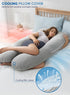 55in QUEEN ROSE Pregnancy Pillows, Cooling Maternity Pillow for Sleeping, U Shaped Body Pillow for Pregnant Support