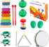EASTROCK 13 Pcs Musical Instruments Set, Best Gifts for Children, Includes Tambourine, Xylophone, Egg Shakers