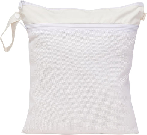 Bag,15x12 inches Ali+Oli Water Resistant Dual-Compartment Wet-Dry Bag for Travel, Hook to Stroller, Daycare, Diapers