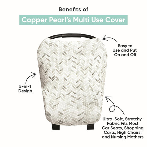 Copper Pearl Multi-Use Cover, Car Seat, Nursing, Stroller Cover for Sun, Everest Design
