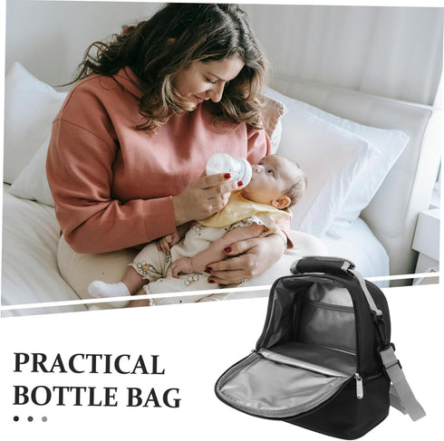 Toddmomy Portable Bottle Storage Bag Insulated Cooler for Breastmilk Food Multi-functional Nursing Bottle Container