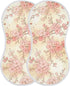 decor gift 4 Pack 22x11in Cotton Burp Cloths Muslin Breathable Red Pink Flower Blooming wash Cloths for Newborns