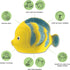 CaaOcho Pure Natural Rubber Bath Toy - La The Butterfly Fish Baby Toy, Hole Free, BPA Free for Infants
