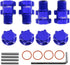 RC Wheel Hex Hubs Adapter 14mm to 17mm Widen 10mm Extended Wheel Hub Drive with Anti-dust Cap Nuts for Arrma 1/10