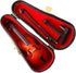 Dselvgvu (3.94"x1.51"x0.91") Wooden Miniature Double Bass with Stand, Bow and Case Mini Musical Instrument Contrabass