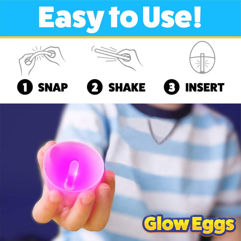 72 216 288pcs PartySticks Easter Glow Eggs & mini Glow Sticks total, Glow-in-the-Dark Kids Teens Adults Easter Basket