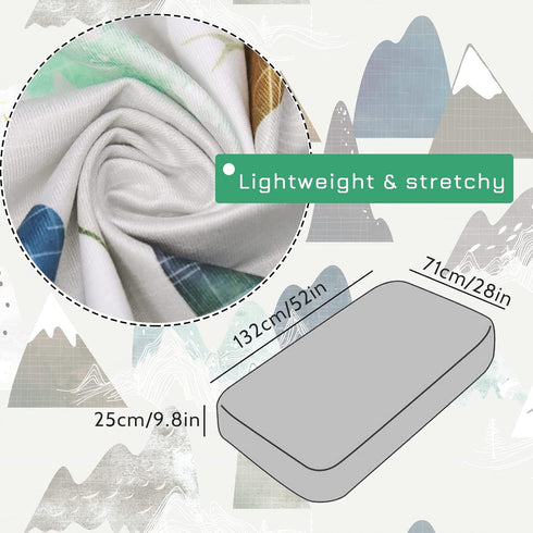 Soft & Breathable Baby Crib Sheet: TANOFAR Mountains Toddler Bed Sheets