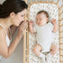 2 Pack Basumee Muslin Bassinet Sheets for Baby Girl Boy Soft Breathable Baby Bedside Bassinet Fitted Sheets with Bottom