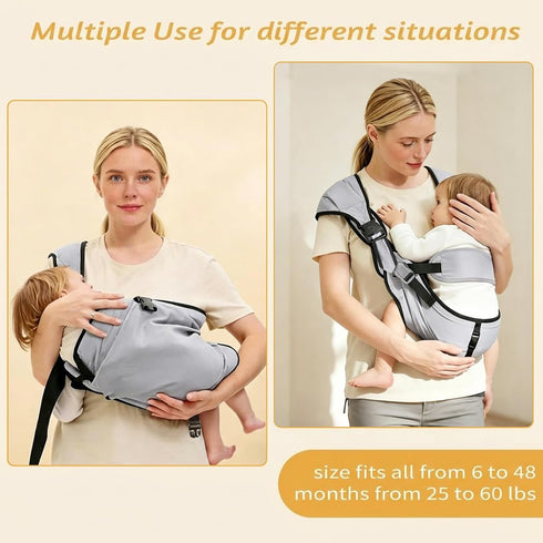 ZeeChan 2 Set, 6-24 7-30lbs Pcs Baby Carrier Baby Sling Carrier, Toddler Carrier, Equipped with a Diaper Bag, Two Ways