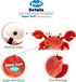 DolliBu Red Crab Stuffed Animal - Adorable 12 Inch Super Soft Crab Plush Toy for Kids, Teens, and Adults