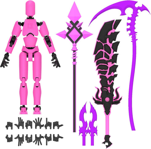 Deeplus 13 Set Dummy 13 3D 13 13 13 Glowing Titan Action Figure Already Assembled, Printed Action Figures with Weapons