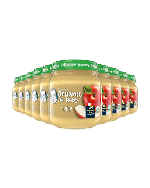 Gerber 1st Foods Organic Baby Food - Apple, 4 oz Jar (10 Pack)