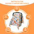 80S Summer, Muslin Car Seat Cover for Babies - Soft & Breathable Infant Carrier Canopy, Lightweight Sunshade