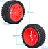 Hobbypark 12mm Hex RC 1/10 Buggy Wheels and Tires Set, Height 3.46''(88mm) for Redcat Shockwave Tornado S30 EPX/PRO