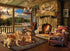 1000 Cobble Hill Piece Puzzle - Lakeside Cabin - Sample Poster Included