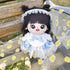 niannyyhouse 20cm Plush Doll Clothes - Blue Dress & Headwear for 8in Soft Stuffed Plush Toy Accessories