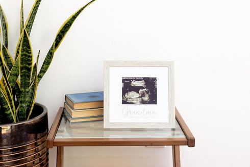 Kate & Milo Rustic Grandma Sonogram Picture Frame, Pregnancy Announcement, Ultrasound Baby Photo Frame, 4x5 Photo Insert